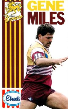 1990 Streets Brisbane Broncos #NNO Gene Miles Front
